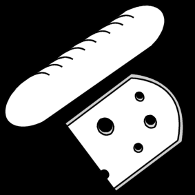 bread roll white: cheese